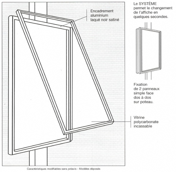 PANNEAU AFFICHAGE EXTÉRIEUR ÉTANCHE/PIED 