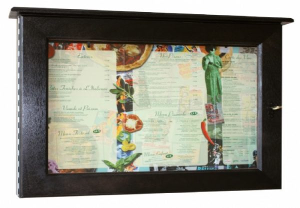 Porte menu lumineux mural ZEPHIR