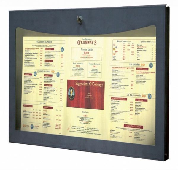 Porte menu lumineux mural METALLIX ASPLV
